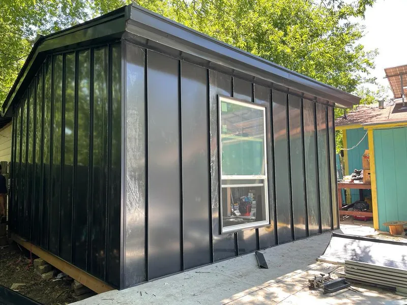 Black standing seam metal wall panels for Metal Roof Installation in El Paso